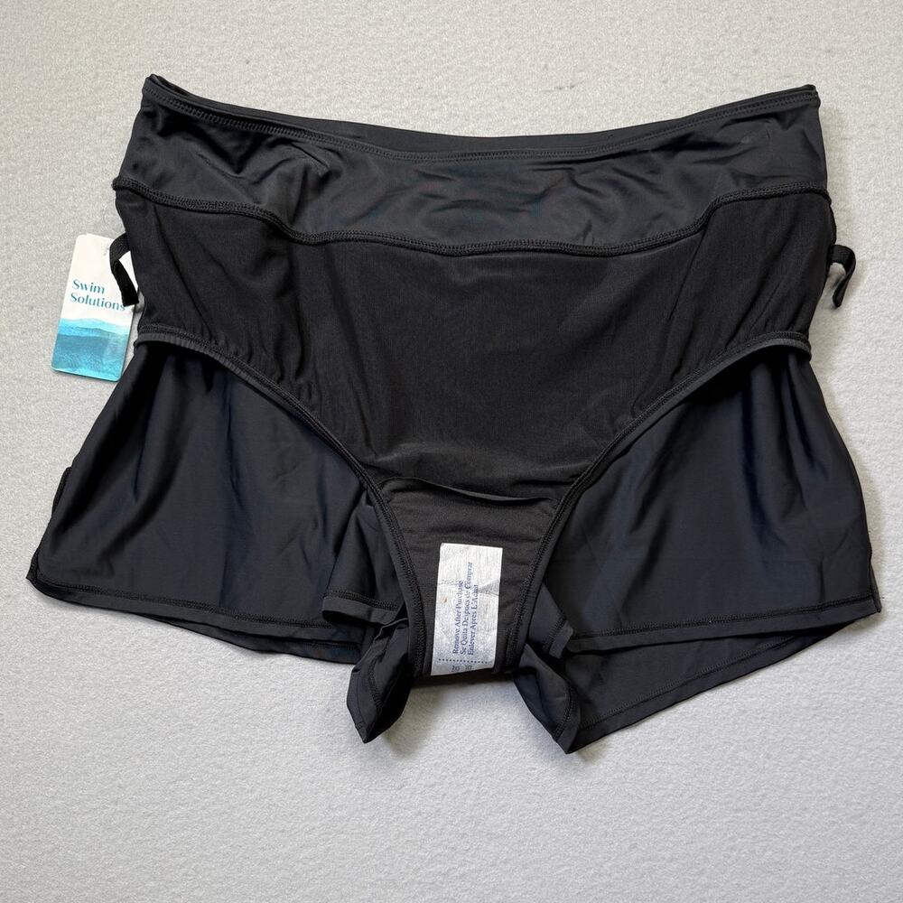 Swim Solutions Pull-on Swim Shorts Black 16W MSRP $64 - Picture 10 of 14
